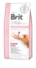 Brit VD Dog Hypoallergenic - хипоалергенна храна за кучета за намаляване на непоносимостта към съставки и хранителни вещества 12 кг