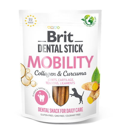 Brit Dental Stick Mobility with Curcuma and Collagen - дентални лакомства с куркума и колаген 7 бр