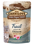 Carnilove cat pouch rich in Trout enriched with Echinacea - пауч за възрастни котки с пъстърва и ехинацея 85 гр