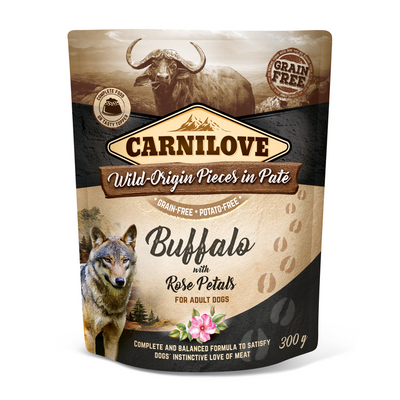 Carnilove Dog Pouch Pate Buffalo with Rose Petals - пауч за кучета с биволско месо и розови листа 300 гр