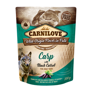Carnilove Dog Pouch Pate Carp with Black Carrot - пауч за кучета с шаран и черен морков 300 гр