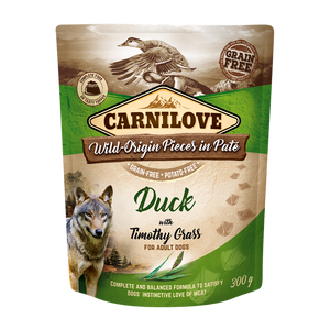 Carnilove Dog Pouch Pate Duck with Timothy Grass - пауч за кучета с патешко и тимотейка 300 гр