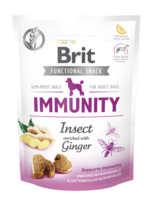 Brit Care Dog Functional Snack Immunity Insect - лакомство за имунитет с джинджифил 150 гр