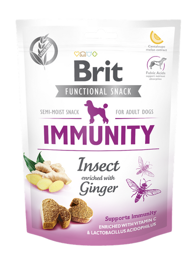 Brit Care Dog Functional Snack Immunity Insect - лакомство за имунитет с джинджифил 150 гр