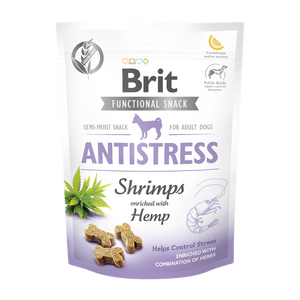 Brit Care Dog Functional Snack Antistress Shrimps - антистрес лакомство със скариди и коноп 150 гр