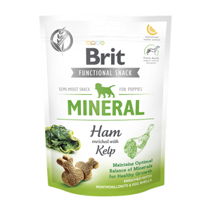Brit Care Dog Functional Snack Mineral Ham for Puppies - лакомство за кученца с шунка и водорасли 150 гр