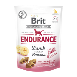 Brit Care Dog Functional Snack Endurance Lamb - лакомство за издръжливост с агнешко и банан 150 гр