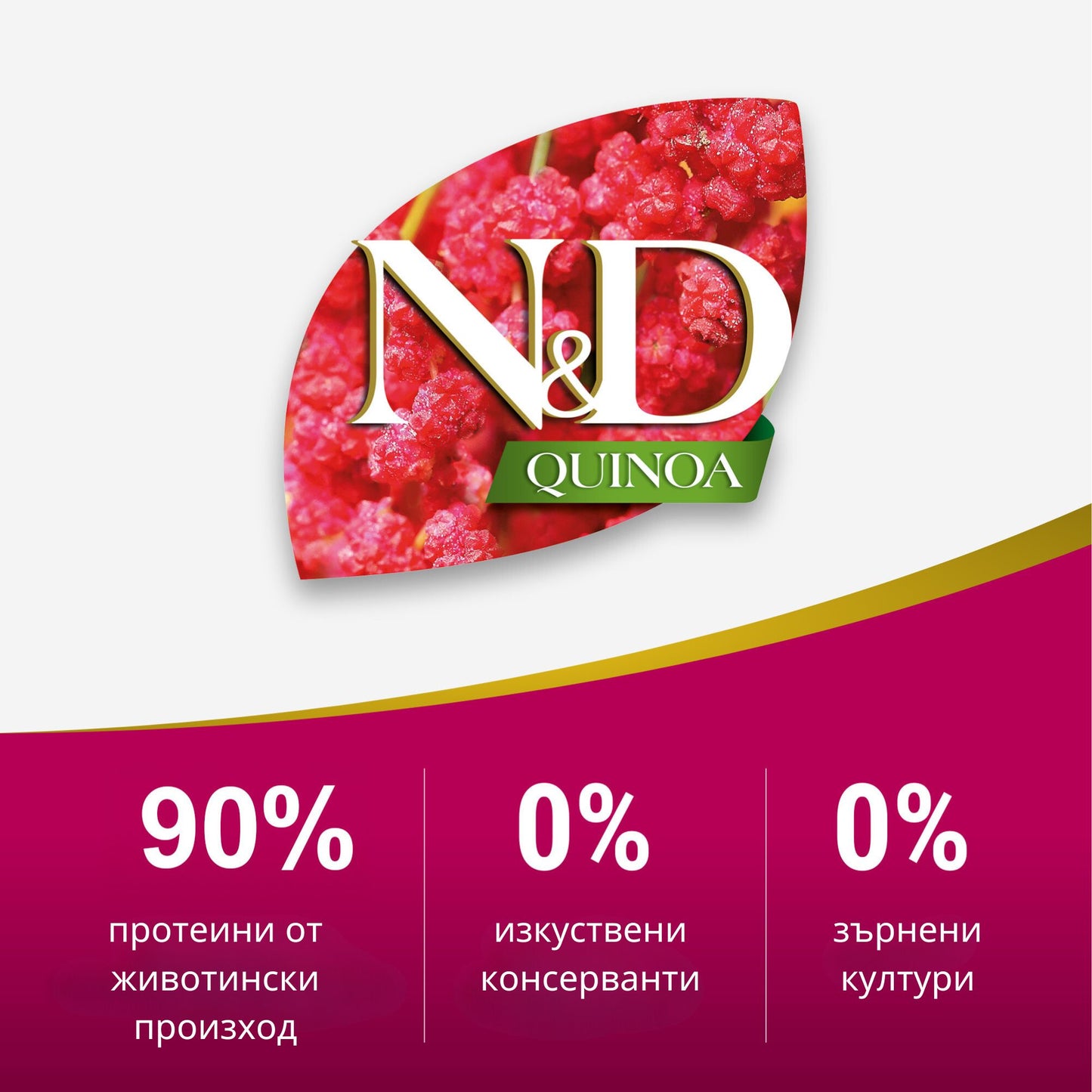 N&D Quinoa Cat Hairball Adult – пълноценна храна с киноа за котки над 1г. срещу образуването на космени топки, с патешко и червени боровинки 0.300кг
