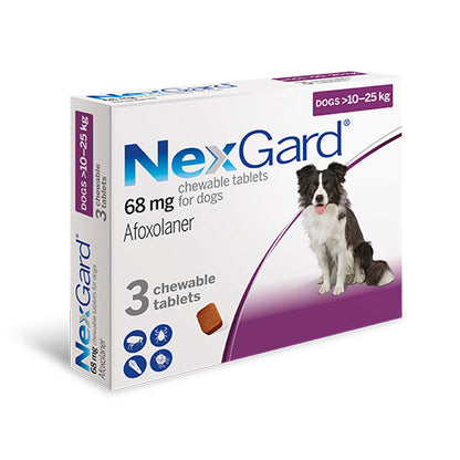 РАЗПРОДАЖБА NexGard - противопаразитни таблетки за кучета от 25 до 50 кг, 3 броя