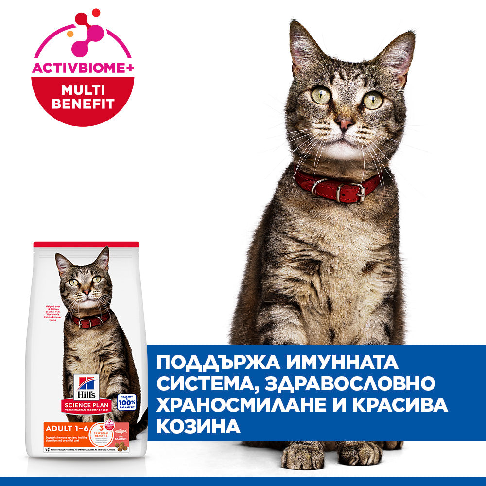 Hills Science Adult Cat Salmon - суха храна за котки със сьомга