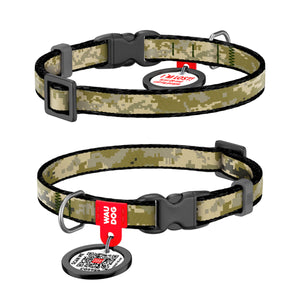 WAUDOG Nylon Dog Collar QR Military XS - нашийник за кучета с QR таг 10 мм / 20-30 см