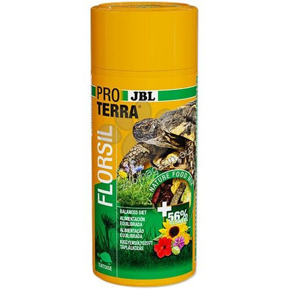 JBL ProTerra Florsil - основна храна за сухоземни костенурки с натурални цветя и екструдирани зеленчукови кръгчета 1000 мл