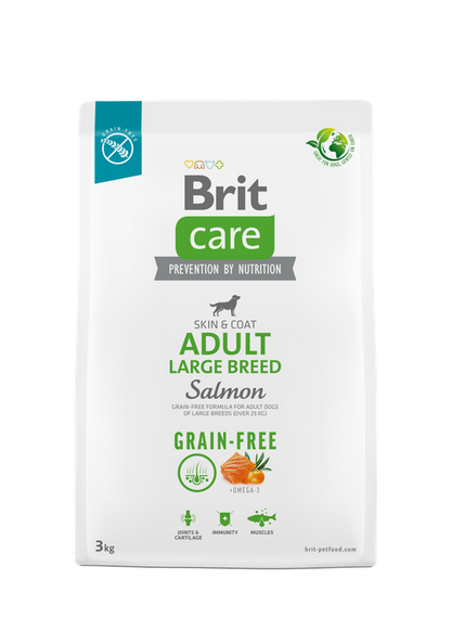 Brit Care Dog Grain-free Adult Large Breed - пълноценна храна за кучета от големи породи със сьомга