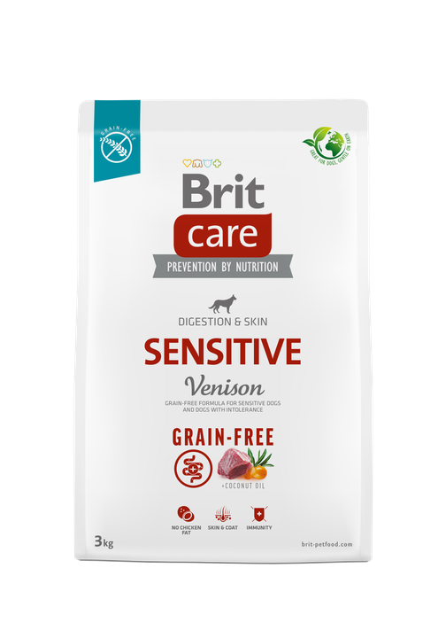 Brit Care Dog Grain-free Sensitive - храна за кучета с хранителна непоносимост с еленско месо и картофи