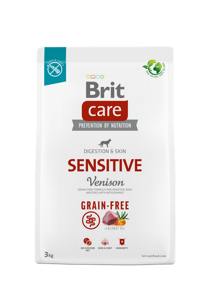 Brit Care Dog Grain-free Sensitive - храна за кучета с хранителна непоносимост с еленско месо и картофи