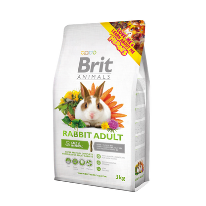Brit Animals Rabbit Adult Complete - супер премиум пълноценна храна за зайци