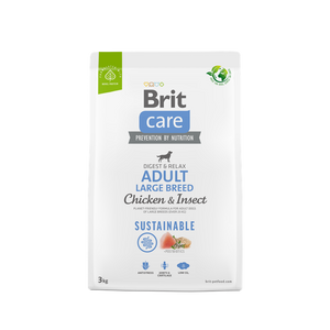 Brit Care Dog Sustainable Adult Large Breed - храна за кучета от големи породи с пилешко месо и насекоми