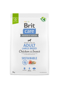 Brit Care Dog Sustainable Adult Large Breed - храна за кучета от големи породи с пилешко месо и насекоми