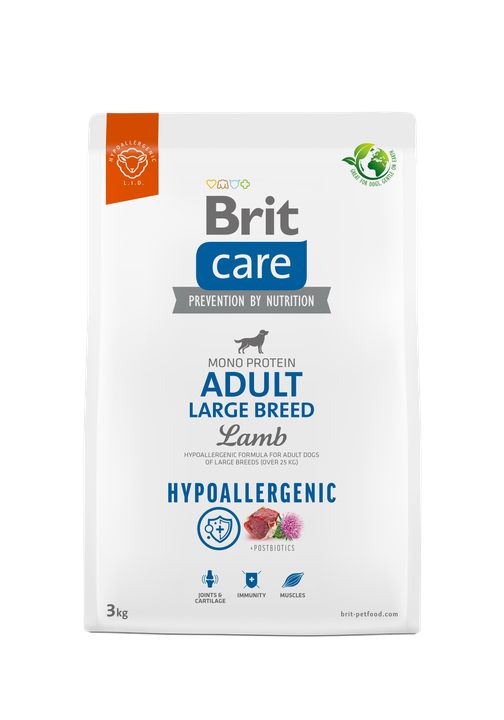Brit Care Dog Hypoallergenic Adult Large Breed - хипоалергенна храна за кучета от големи породи с агнешко месо