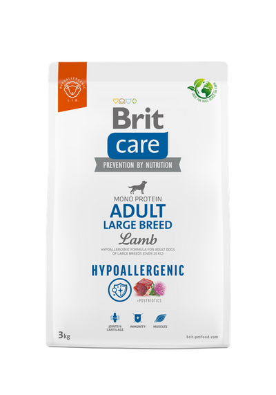 Brit Care Dog Hypoallergenic Adult Large Breed - хипоалергенна храна за кучета от големи породи с агнешко месо