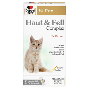 Doppelherz Haut & Fell - комплекс за кожа и козина за котки 25 сашета