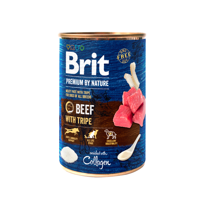 Brit Premium by Nature Beef Tripe - консерва за кучета с говеждо и шкембе