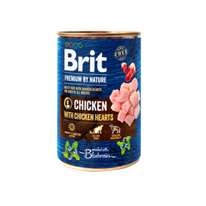 Brit Premium by Nature Chicken with Hearts - консерва за кучета с пилешко и сърца