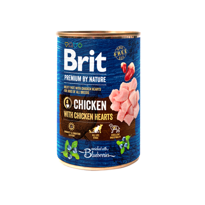 Brit Premium by Nature Chicken with Hearts - консерва за кучета с пилешко и сърца
