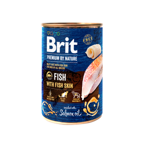 Brit Premium by Nature Fish with Fish Skin - консерва за кучета с риба и кожа от риба