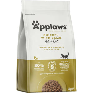 Applaws Adult Chicken with Extra Lamb - пълноценна храна с пилешко и агнешко месо, за котки над 12 месечна възраст