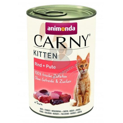 Carny Kitten Beef and Turkey - консерва за котенца с говеждо и пуешко месо, стек 12 x 400 гр