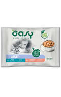 Oasy Wet Cat Bocconcini MultiPack ADULT FISH SELECTION - пакет рибни паучове за възрастни котки 4X85 гр.