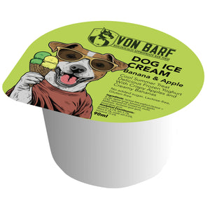 Von Barf Banana and Apple Ice Cream - сладолед за куче с банан и ябълка 90 мл