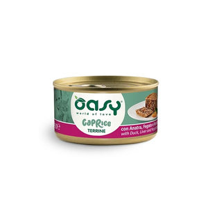 Oasy Caprice Terrine with Duck Liver and Vegetables - Терин за котки с патешко месо, черен дроб и зеленчуци 85 гр.