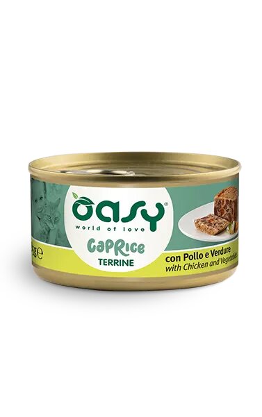 Oasy Caprice Terrine with Chicken and Vegetables - терин за котки с пилешко месо и зеленчуци 85 гр.