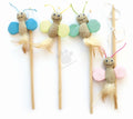 M-Pets BUTTERFLY Cat Wand - Fluorescent fabric - играчка въдица флуоресциращи 35 см.