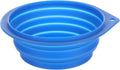 Flamingo Feeding and Drinking Bowl Falda Round Blue - сгъваема силиконова купичка 500 мл. /синя/