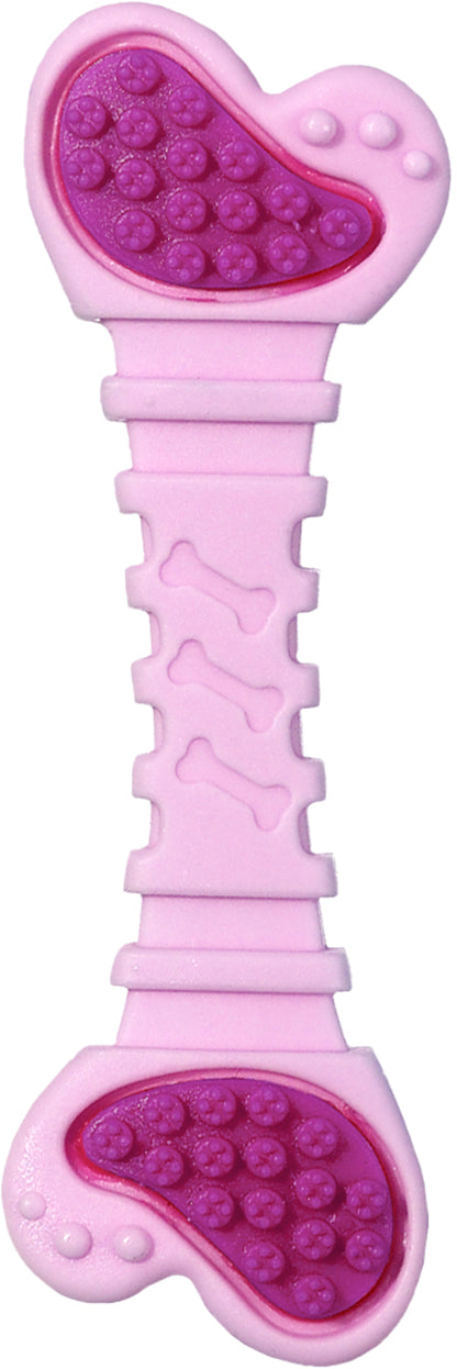 FLAMINGO Toy Puppy Ruffus Bone - дентална играчка за куче /син, розов, зелен/