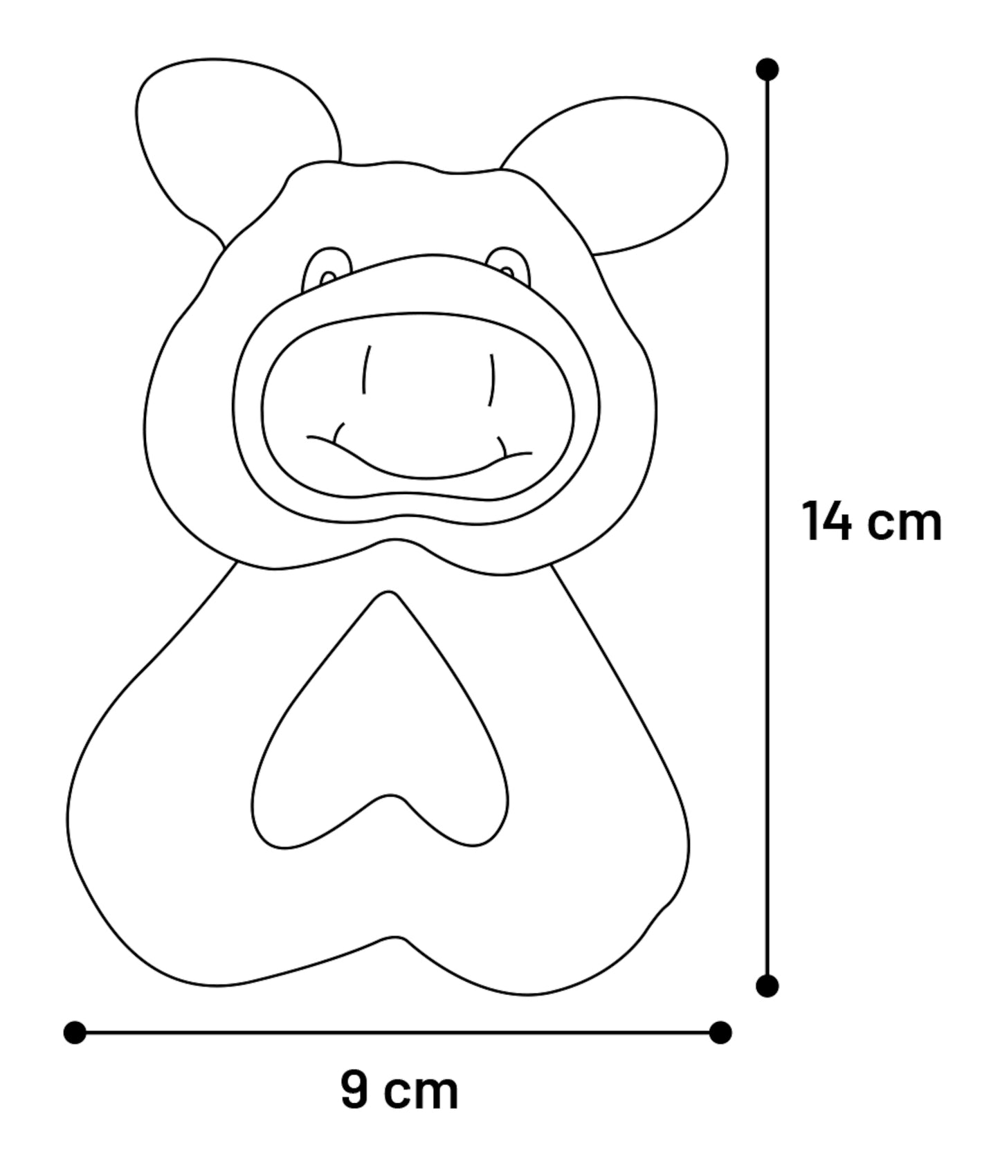 Flamingo Puppy Allen Frog & Duck & Cow & Pig Multiple colours - плюшена играчка 14 см.