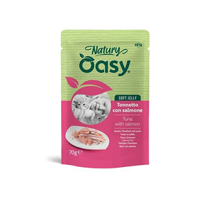 Oasy Cat Natury Soft Jelly Tuna With Salmon - пауч за котки с риба тон и сьомга 70 гр