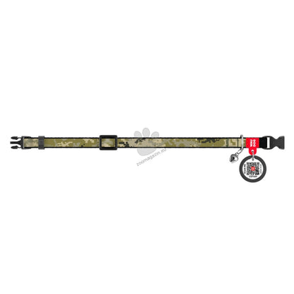 Waudog Collar Military XS - нашийник за котки с QR код за сигурност 20 / 30 см / 10 мм