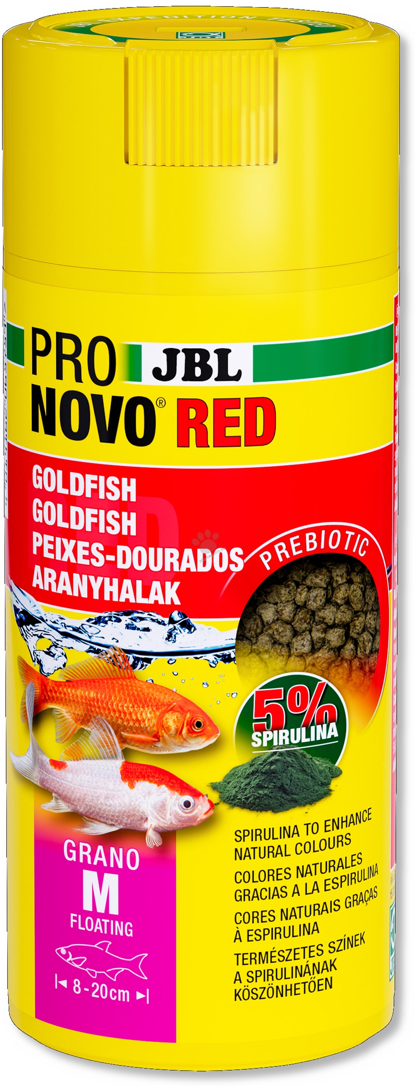 JBL Pronovo Red Grano M CLICK-основна храна на гранули с размер М за златни рибки от 8-20 см.