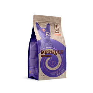 РАЗПРОДАЖБА Petkult Cat Probiotic Care Hair and Skin - пълноценна храна за възрастни котки със сьомга 2 кг