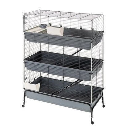 Ferplast Rabbit 120 Tris - fully equipped cage for mini rabbits 118 / 58 / 166 cm.