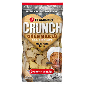 Flamingo Snacks Crunch Biscuit Animal figures with vanilla flavour - бисквити за куче с вкус на ванилия 500 гр