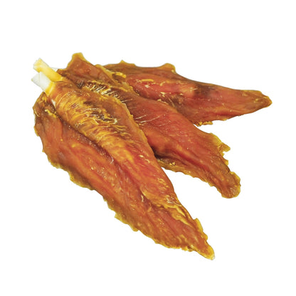 Nobby StarSnack Barbecue Chicken Stick L - солета от пресована кожа с пилешко филе ,кутия, 15см, 106 бр