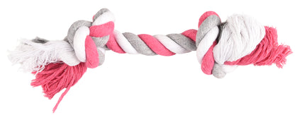 Flamingo Jim Cord with 2 Knots Fuchsia - играчка за куче, розова