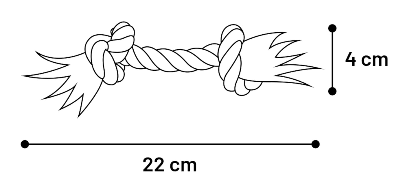 Flamingo Jim Cord with 2 Knots Fuchsia - играчка за куче, розова