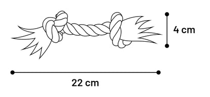 Flamingo Jim Cord with 2 Knots Fuchsia - играчка за куче, розова