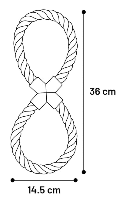 Flamingo Jim Tug rope 8-shape Fuchsia- играчка за кучета 36 см